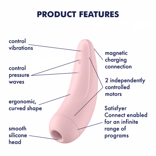 Satisfyer Curvy 2+ · App-Controlled Air-Pulse & Vibration Clitoral Stimulator