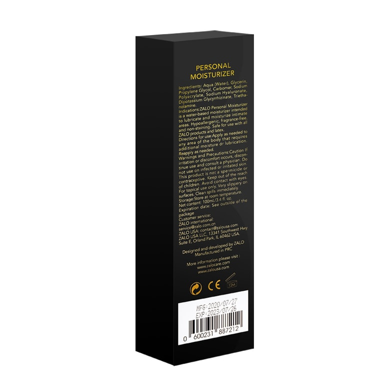 ZALO Luxury Water-Based Lubricant · Premium Smooth Glide Personal Moisturizer 3.4 oz