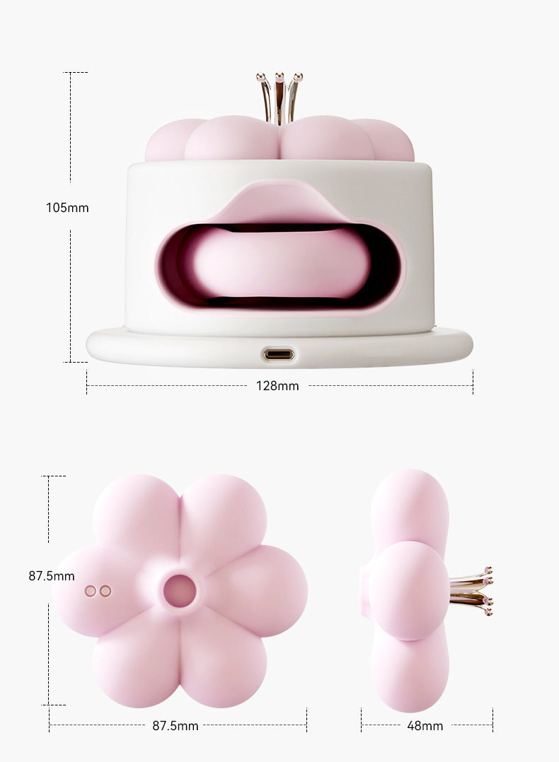 Cake Night Light Wearable Clit Suction & G-Spot Vibrator Set — App Controlled