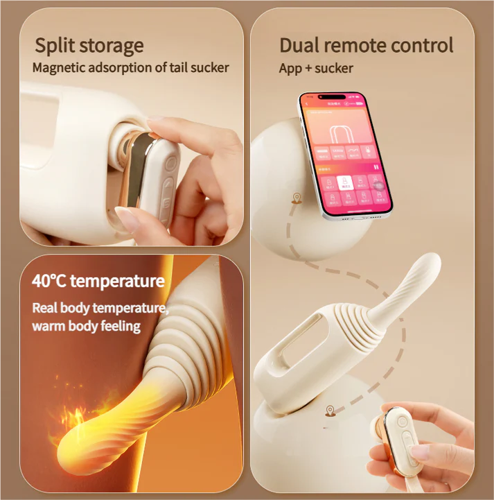 Split-Design Clit Sucking & G-Spot Thrusting Machine — App Controlled
