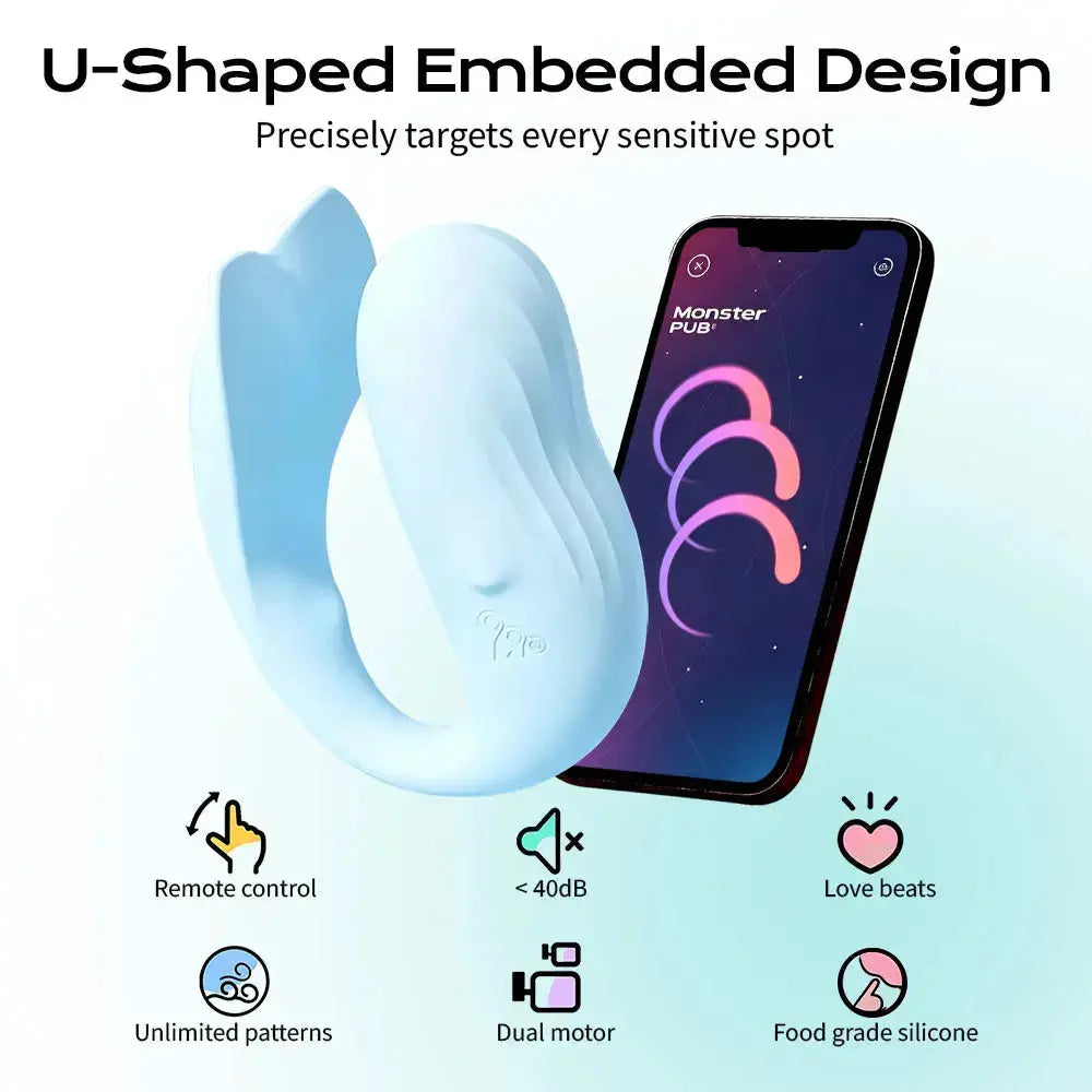 Monsterpub Whale · App-Controlled Dual-Motor G-Spot & Clitoral Vibrator
