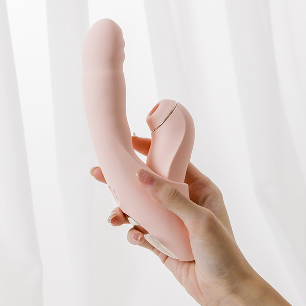 Fatima Dual Rabbit Vibrator — App Controlled Suction, Thrusting & Heating