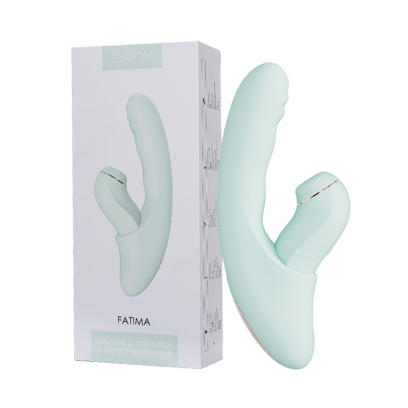 Fatima Dual Rabbit Vibrator — App Controlled Suction, Thrusting & Heating