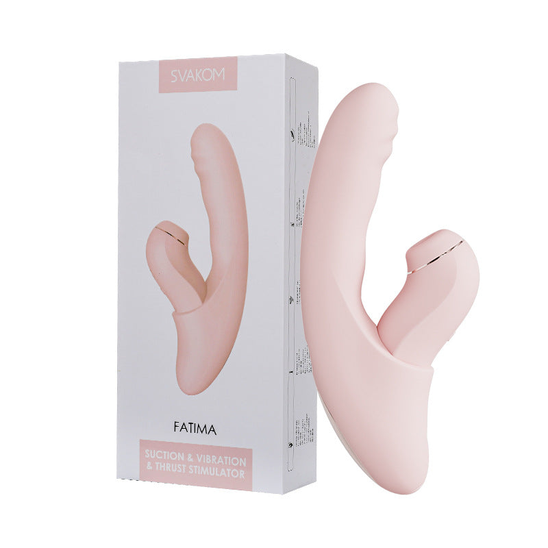 Fatima Dual Rabbit Vibrator — App Controlled Suction, Thrusting & Heating