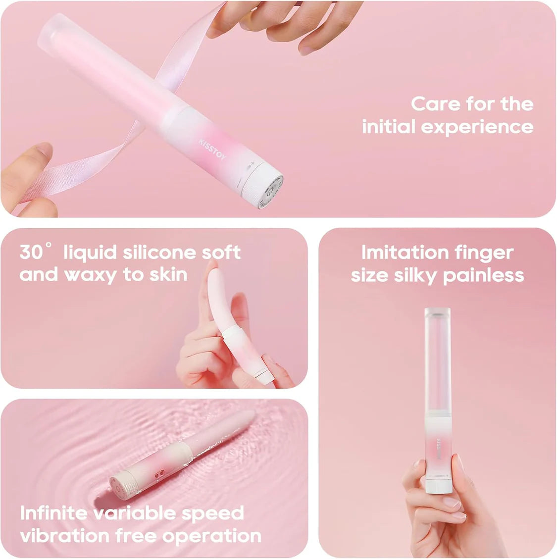 KISSTOY Pop Cherry · Dual-Motor Heating Lipstick Vibrator