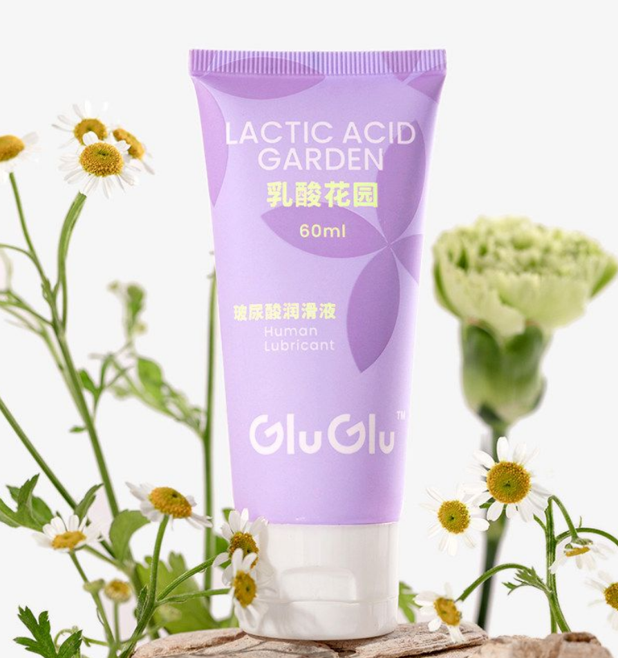 GluGlu Lactic Garden Hyaluronic Acid Lubricant · Water-Based Intimate Moisturizing Gel 60ml
