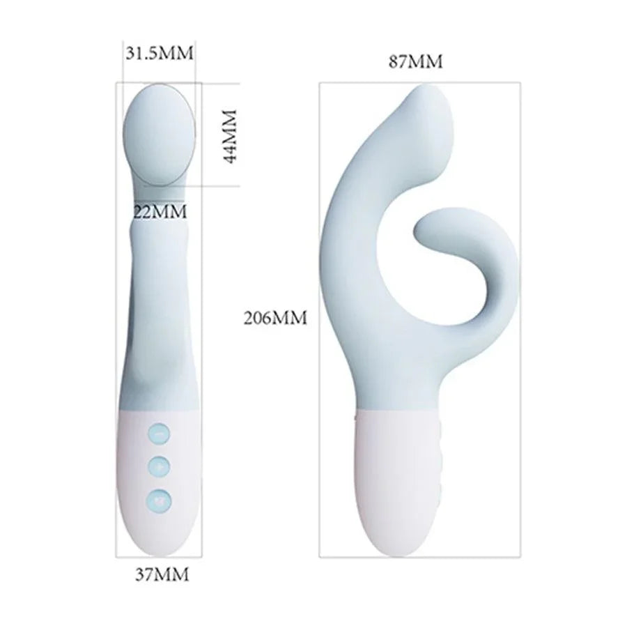 Smart Heating Rabbit Vibrator · 25-Mode Dual G-Spot & Clitoral Stimulator