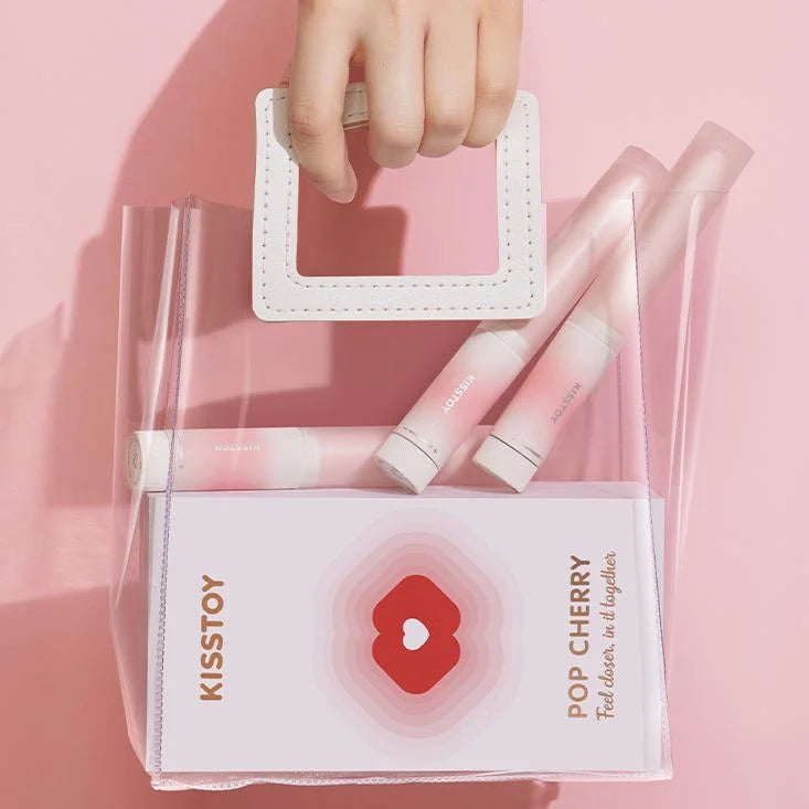 KISSTOY Pop Cherry · Dual-Motor Heating Lipstick Vibrator