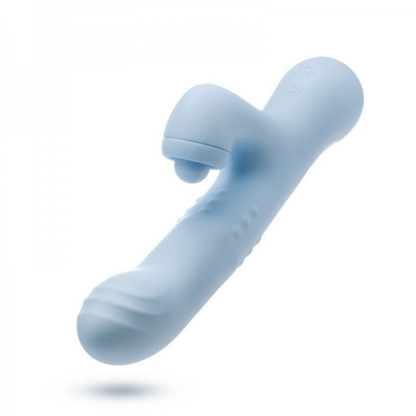 Dual-Motion Rabbit Vibrator | G-Spot & Clitoral Dual Stimulator | 10-Speed Silky Silicone Vibe – Blue